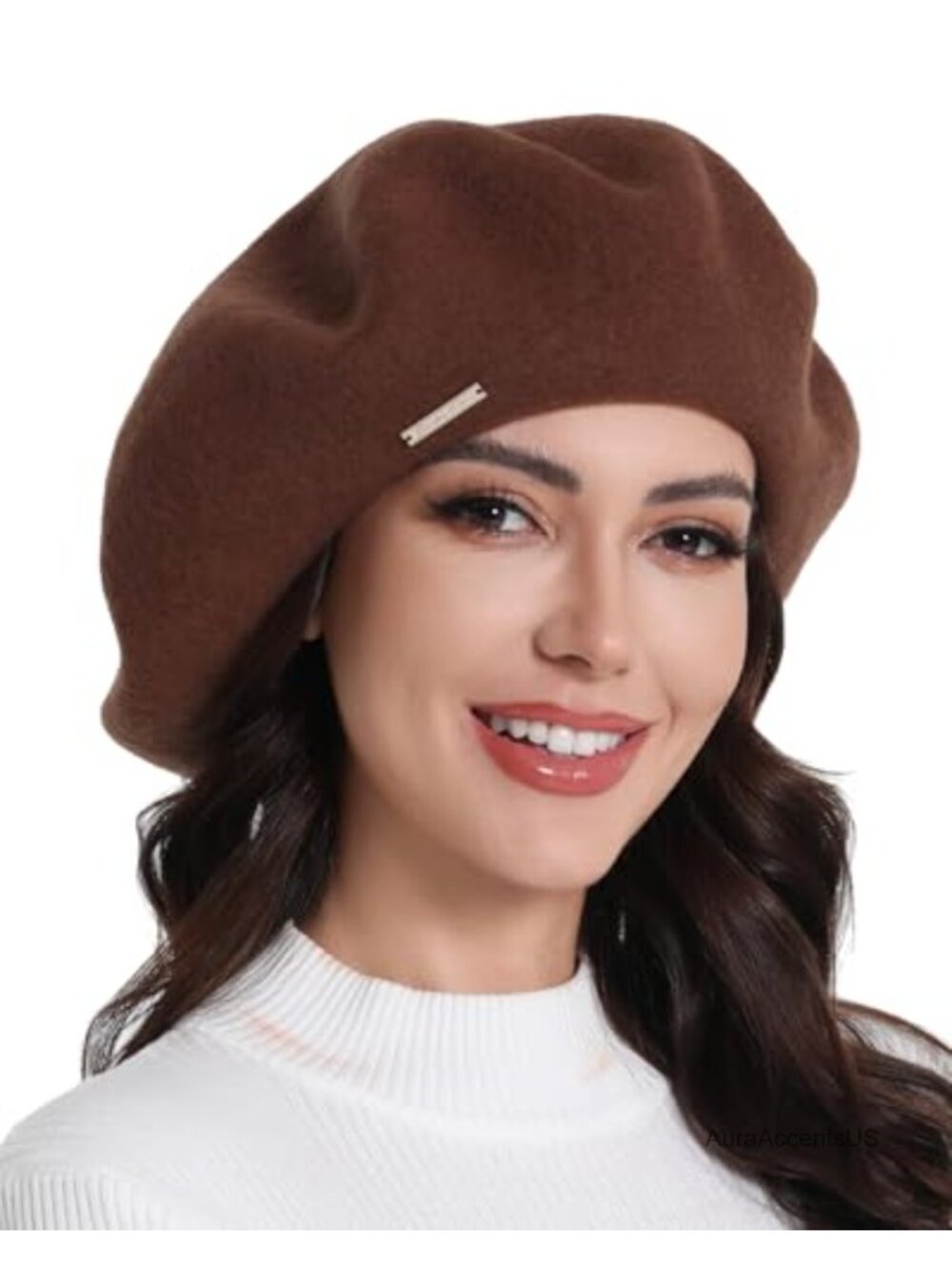 Oversized Wool Beret Hat for Women - 90% Wool - Classic French Beret